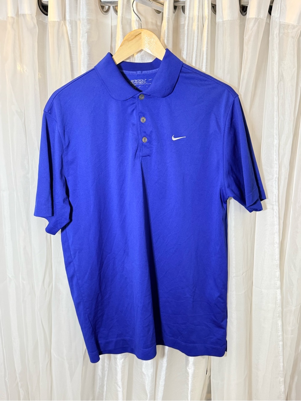 Nike Men’s Polo Shirt - Blue with White Swoosh